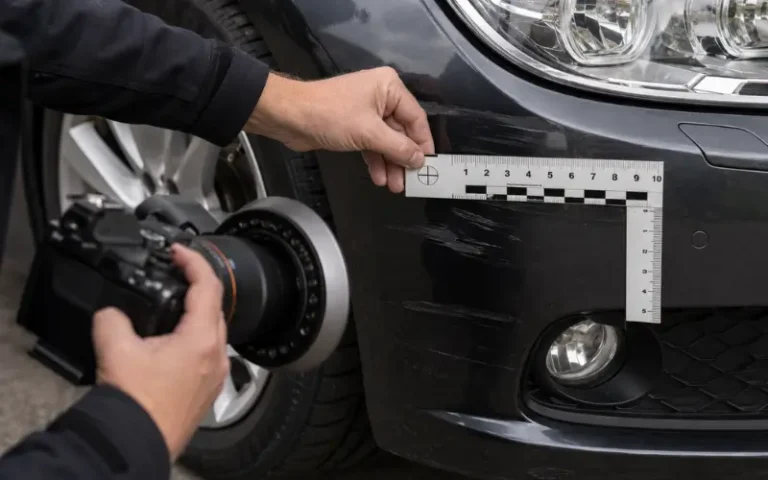GD Ingenieurbüro sichert Fahrzeugschäden und Spuren für die Beweissicherung in Schnelldorf