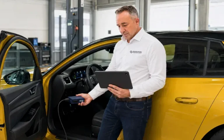 GD Ingenieurbüro liest Fahrzeugdaten für eine Event Data Recorder Auswertung in Schnelldorf aus